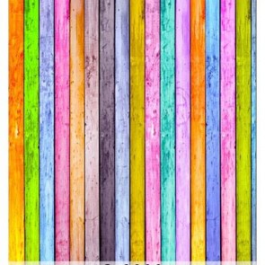 Photography Backdrops Vertical Rainbow Color Wood Floor Background