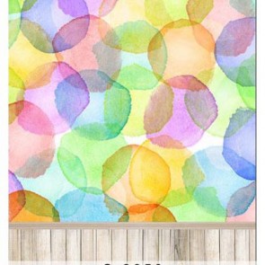 Photography Backdrops Green Orange Blue Bubbles Pattern Wood Floor Background