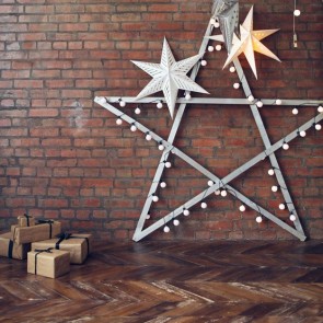 Photography Backdrops Brick Wall Wood Floor Pentagram Background