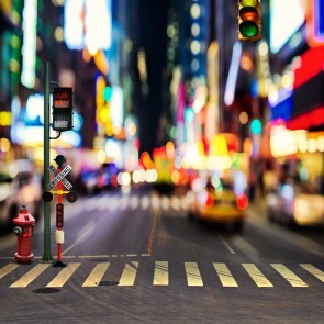 Photography Backdrops City Night Street View Fuzzy Background