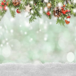 Christmas Photography Backdrops Christmas Snowflakes Holly Dim Background