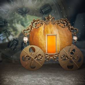 Halloween Photography Background Pumpkin Cart Princess Car Backdrops