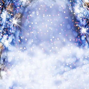 Christmas Photography Backdrops Snowflakes Tree Trunk Sequin Background