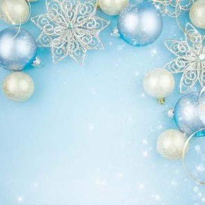 Christmas Photography Backdrops Christmas Lights Ball Blue Background