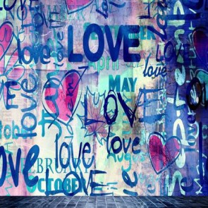 Graffiti Photography Backdrops Love Background For Photo Studio