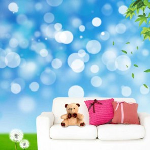 Bokeh Photography Background White Sofa Blue Sky Backdrops For Children