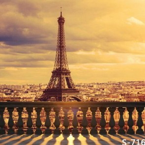 Photography Backdrops Eiffel Tower Sunset City Tourist Background