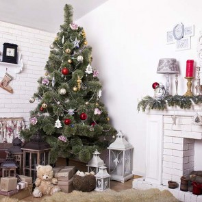 Christmas Photography Backdrops Christmas Tree White Wall Decoration Background