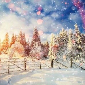 Christmas Photography Backdrops Color Light Tree Background Snow For Photo Studio