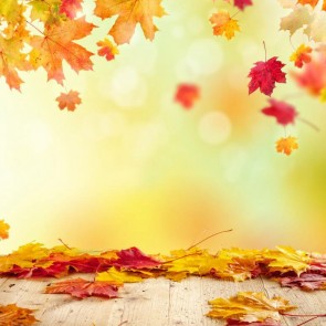 Photography Background Maple Leaf Deciduous Wood Floor Autumn Backdrops