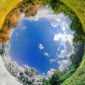 Photography Backdrops Four Seasons Prairie Blue Sky White Clouds Abstract Background