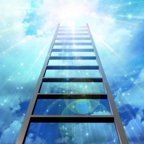 Photography Background Ladder Blue Sky White Clouds Abstract Backdrops