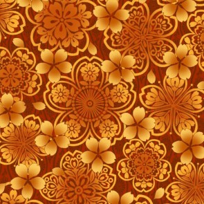 Golden Brown Flower Pattern Photography Background Texture Style Backdrops