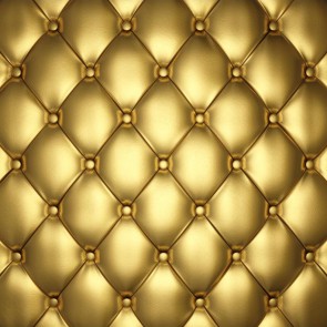 Golden Glossy Leather Style Photography Backdrops Tufted Background