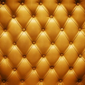 Leather Style Golden Yellow Photography Backdrops Tufted Background