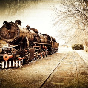 Photography Background Black Locomotive Train Grey Backdrops For Photo Studio