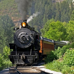 Steam Train Mountain Photography Background Backdrops For Photo Studio