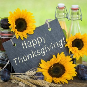 Sunflower Happy Thanksgiving Day Photography Background Backdrops