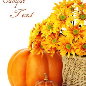 Pumpkin Yellow Flower Sunflower Photography Backdrops Thanksgiving Day Background