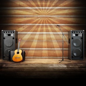 Large Stage Photography Background Audio Guitar Concert Backdrops