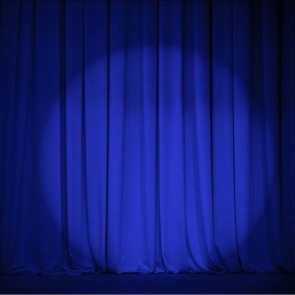 Large Stage Photography Background Spotlight Blue Curtain Backdrops