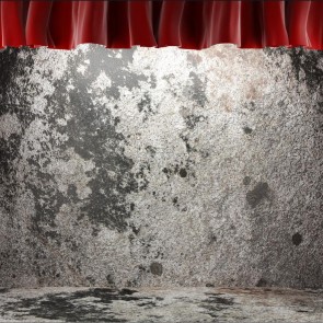 Photography Backdrops Red Curtain Large Stage Grey Black Wall Background