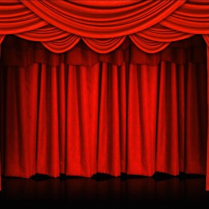 Photography Backdrops Red Curtain Black Floor Large Stage Background