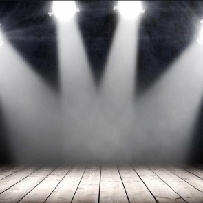 Photography Backdrops White Searchlight Wood Floor Large Stage Black Background