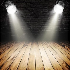 Photography Backdrops White Searchlight Black Large Stage Wood Floor Background