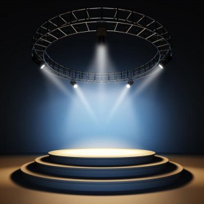 Photography Background White Searchlight Blue Round Large Stage Backdrops