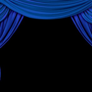 Blue Curtain Large Stage Photography Background Black Backdrops