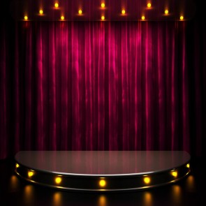 Semicircle Large Stage Photography Purple Red Curtain Background Backdrops