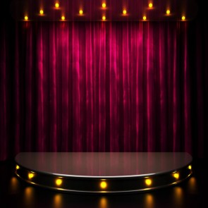 Semicircle Large Stage Photography Purple Red Curtain Background Backdrops