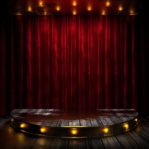 Red Curtain Semicircle Large Stage Photography Background Backdrops