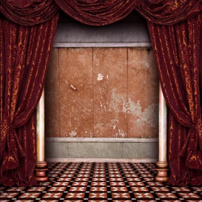 Brown Curtain Large Stage Photography Background European Style Backdrops