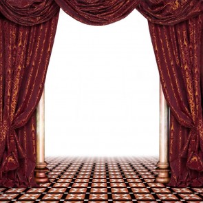 Brown Curtain Large Stage Photography Background White Backdrops