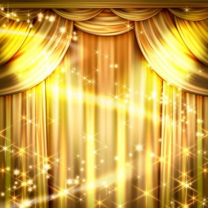 Golden Curtain Starlight Photography Backdrops Large Stage Background