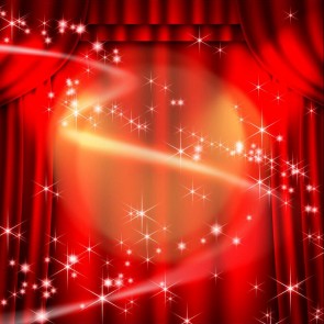 Red Curtain White Starlight Photography Backdrops Large Stage Background