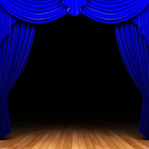Blue Curtain Photography Backdrops Large Stage Black Background