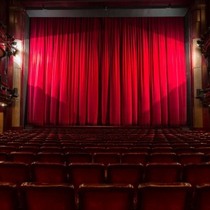 Opera House Hall Photography Background Red Curtain Large Stage Backdrops