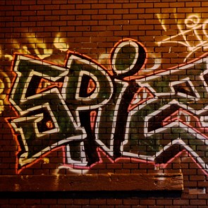 Green Graffiti Photography Background Brown Brick Wall Backdrops