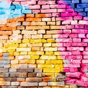 Color Graffiti Photography Background Brick Wall Backdrops