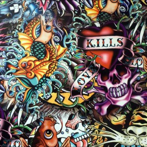 Photography Backdrops Fish Skull Head Graffiti Background