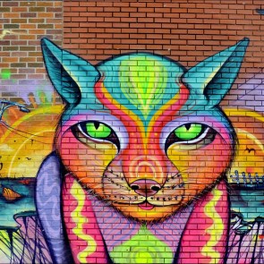 Cartoon Animals Photography Backdrops Graffiti Brick Wall Background