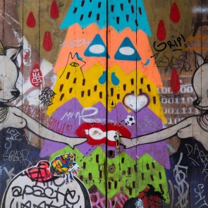 Cartoon Antelope Girl Photography Backdrops Graffiti Background