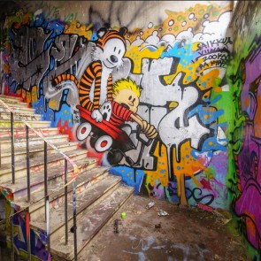 Abandoned Corridor Photography Backdrops Graffiti Background