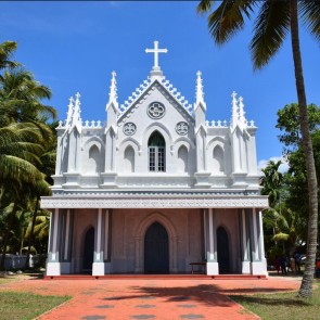 White Christian Church Photography Backdrops Background