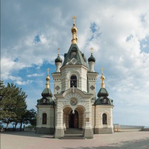Blue Sky White Clouds Photography Background Church Backdrops
