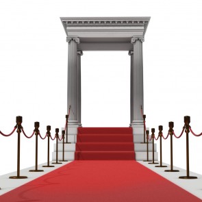 Stone Pillars Door Photography Background Red Carpet White Backdrops