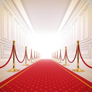 White Palace Corridor Photography Backdrops Red Carpet Background For Photo Studio